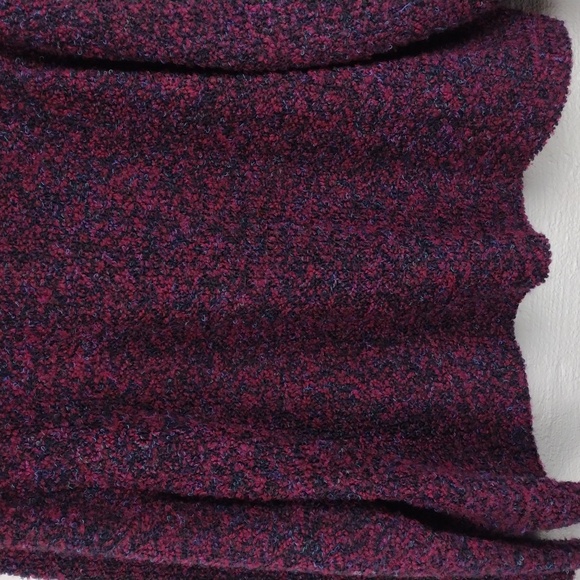 Dressbarn Woman Burgundy Knit  Collared Long Sleeve Button Up Cardigan Jacket - Picture 9 of 12